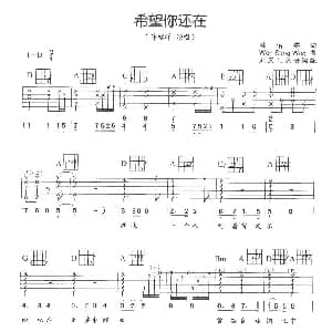 希望你还在 吉他谱 许绍洋