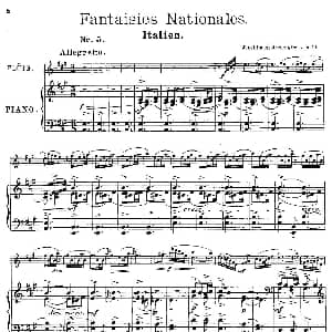 长笛曲谱 | Fantaisies nationales. Italien. Op.59 No.5 长笛 钢琴伴奏 丹麦 安德森