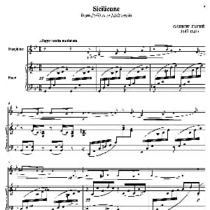 萨克斯谱 | Sicilienne 萨克斯 钢琴伴奏