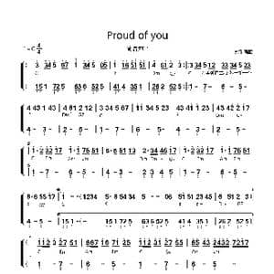 Proud of you_歌谱投稿