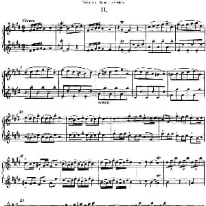 长笛曲谱 | 台莱曼E大调双长笛奏鸣曲 No.2 Telemann 台莱曼