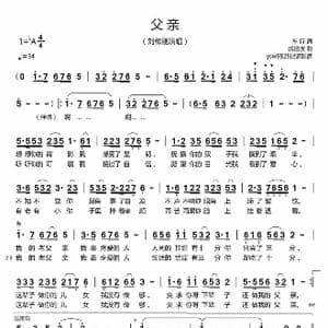 父 亲_歌谱投稿_词曲:车行 戚建波