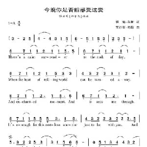 今夜你是否能感受这爱 美国 _外国歌谱_词曲:梯姆 莱斯 艾尔顿 约翰