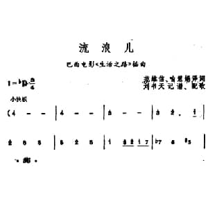 流浪儿 巴西 _外国歌谱
