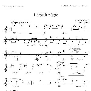 萨克斯谱 | 小黑人 次中音萨克斯 德彪西