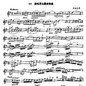 小提琴谱 | 维格里主题变奏曲 丹克拉