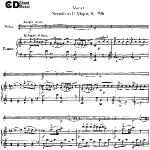 小提琴谱 | Violin Sonata in C Major K.296 小提琴 钢琴伴奏