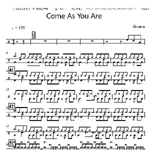 Come as you are 专业鼓谱