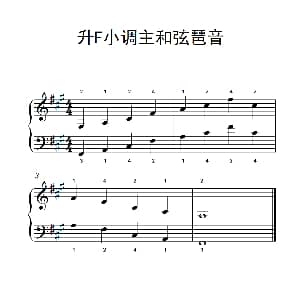 升F小调主和弦琶音 钢琴谱