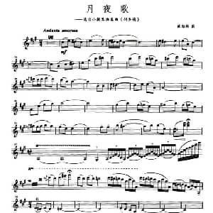 小提琴谱 | 月夜歌 胡海林