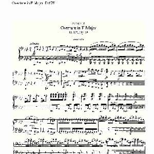 Overture in F Major D.675 钢琴谱