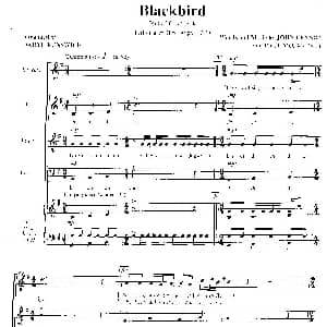 萨克斯谱 | Blackbird 四重奏 钢琴伴奏