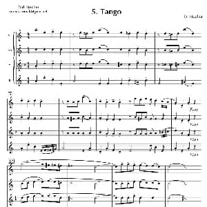 萨克斯谱 | Tango 四重奏