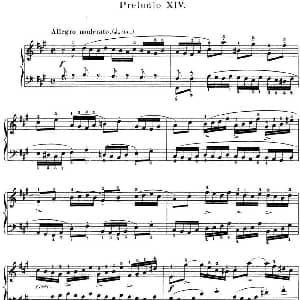 巴赫 平均律钢琴曲集 第一卷 之前奏曲 钢琴谱 巴赫