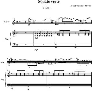 小提琴谱 | Sonate Verte 2 Lento 小提琴 钢琴伴奏 拉菲耶