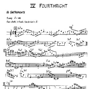 萨克斯谱 | FOURTHRIGHT
