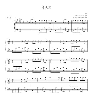 春天里 钢琴谱 汪峰