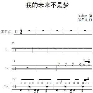 我的未来不是梦 架子鼓谱 陈佳丽 翁孝良