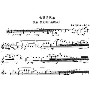 长笛曲谱 | 如歌的风格 选自 G大调小奏鸣曲