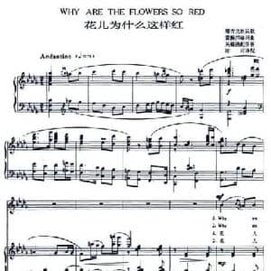 花儿为什么这样红_民歌简谱_词曲:雷振邦 雷振邦