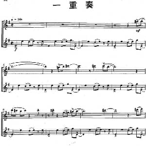 长笛曲谱 | 一重奏 Funky Duo 二重奏