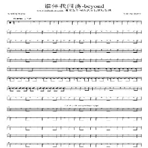 谁伴我闯荡 架子鼓谱