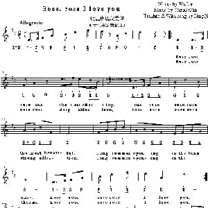 Rsse, rose I love you_外国歌谱