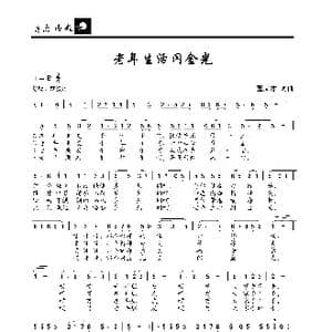 老年生活闪金光_歌曲简谱_词曲:董文才 董文才