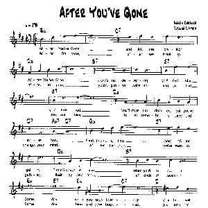 AETER YOU'VE GONE 降B爵士乐谱