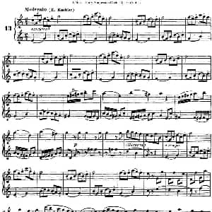 长笛曲谱 | 柯勒40首长笛提高练习曲OP.55 NO.13 Kohler 柯勒