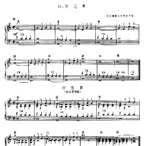 手风琴谱 | 勿忘草 练习曲