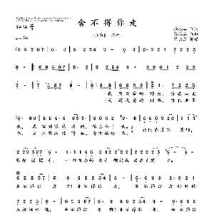 舍不得你走_歌曲简谱_词曲:张俊品 张俊品