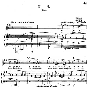悲歌_外国歌谱_词曲: 马斯涅曲 尚家骧译配