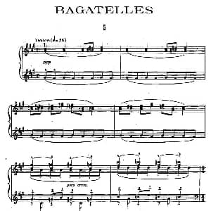 Ten Bagatelles Op.5 钢琴谱 亚历山大 齐尔品 Alexander Tcherepnin