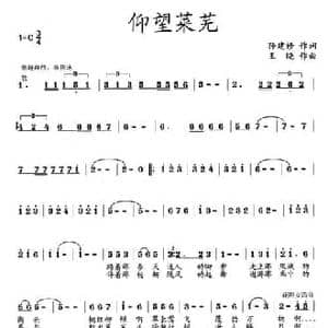 仰望莱芜_民歌简谱_词曲:孙建修 王晓