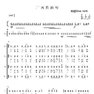 广西尼的呀合唱谱_歌曲简谱_词曲:张名 赵琳