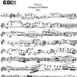 小提琴谱 | Violin Sonata in B Minor