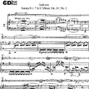 小提琴谱 | Violin Sonata No.7 in C Minor Op.30 No.2 小提琴 钢琴伴奏