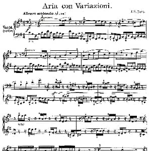 Aria con Variazioni 之14 钢琴谱 J.S.Bach