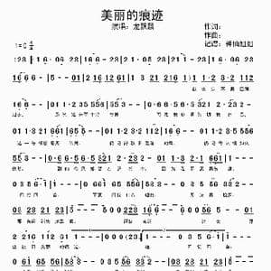 美丽的痕迹_歌谱投稿