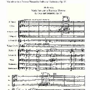 大提琴与管弦乐洛可可主题a小调变奏曲, Op.33 一