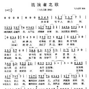 ​流浪者之歌_歌曲简谱_词曲:飞儿乐团 飞儿乐团