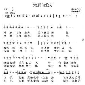 鸿雁向北方_歌曲简谱_词曲:孙书林 鲁新华