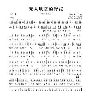 无人欣赏的野花_歌曲简谱_词曲:张宥伦 云中鹤