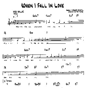 WHEN I FALL IN LOVE 降B爵士乐谱