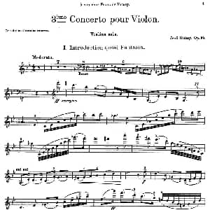 小提琴谱 | 第3号小提琴协奏曲 Op.99 violin concerto no.3 胡拜 hubay
