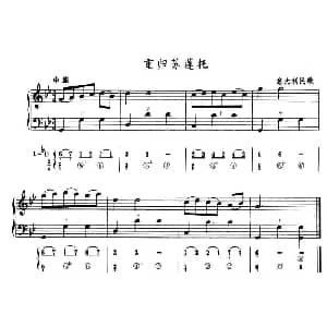 手风琴谱 | 重归苏莲托 五线谱 简谱 意 E 库尔蒂斯