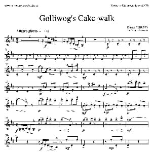 萨克斯谱 | 木偶步态舞 四重奏上低音萨克斯分谱 德彪西