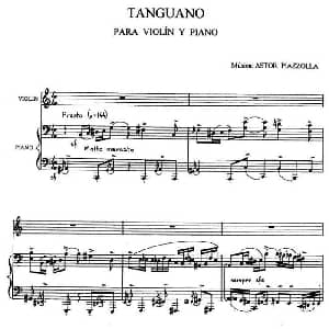 小提琴谱 | TANGUANO 钢琴伴奏小提琴谱