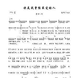 你是我曾经最爱的人_歌曲简谱_词曲:崔伟立 崔伟立